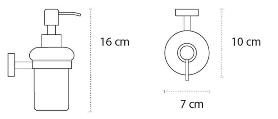 Ντισπένσερ Επιτοίχιο γυάλινο Karag Moderno 2801 Χρώμιο 7x10x16cm - 2