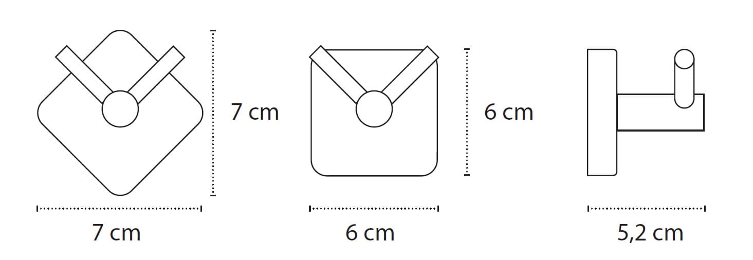 Άγκιστρο διπλό Karag Quattro 4202 Χρώμιο 6x6x5,2cm - 2
