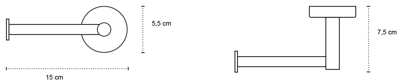 Χαρτοθήκη Karag Uno 140166 Ματ Λευκό 15x7,5x5,5cm - 2
