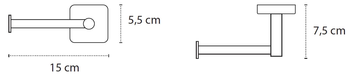 Χαρτοθήκη Karag Quattro 4401 Χρώμιο 15x5,5x7,5cm - 2