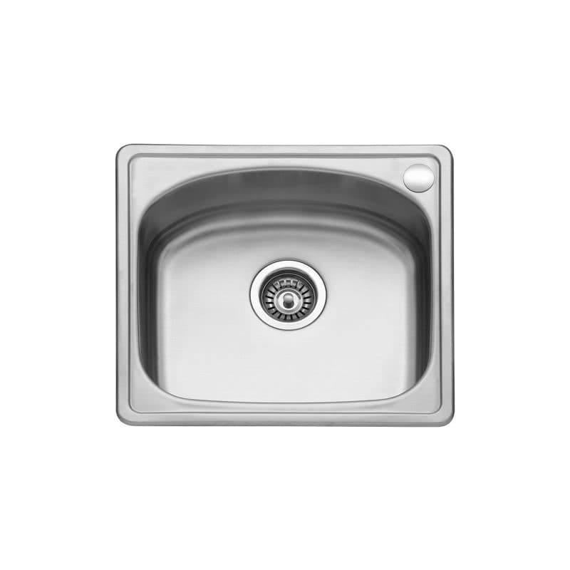 Νεροχύτης κουζίνας ανοξείδωτος Karag BL-605 Inox Σατινέ 49,5×45 (ένθετος) (χωρίς βαλβίδες σωληνώσεις και σιφόνι)