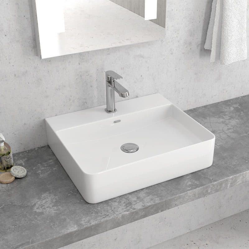 Νιπτήρας επιτραπέζιος Karag LT 2173-S Λευκό 50x42