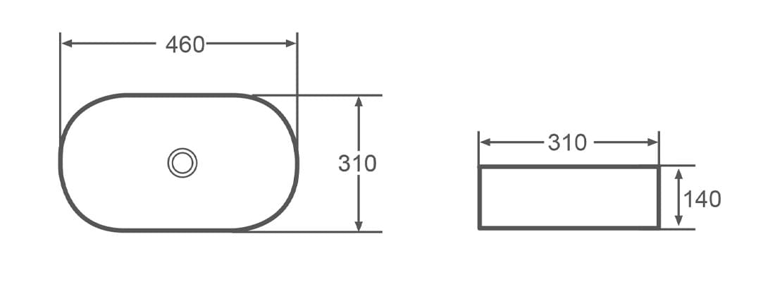Νιπτήρας επιτραπέζιος Karag LY 3281 Λευκό 46x31 - 3
