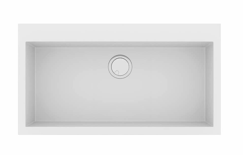 Νεροχύτης κουζίνας συνθετικός Sanitec Classic 345 86×50 (ένθετος)