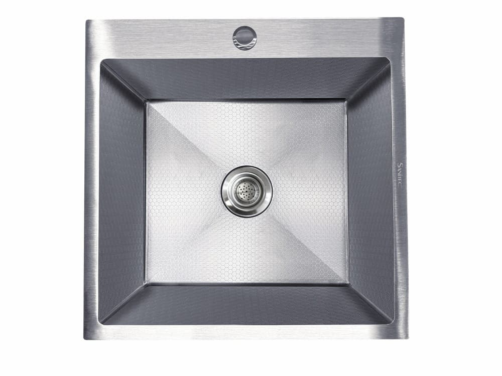 Νεροχύτης κουζίνας ανοξείδωτος Sanitec Vision 5050HS Inox Κυψέλη 50×50 (επικαθήμενος / υποκαθήμενος)