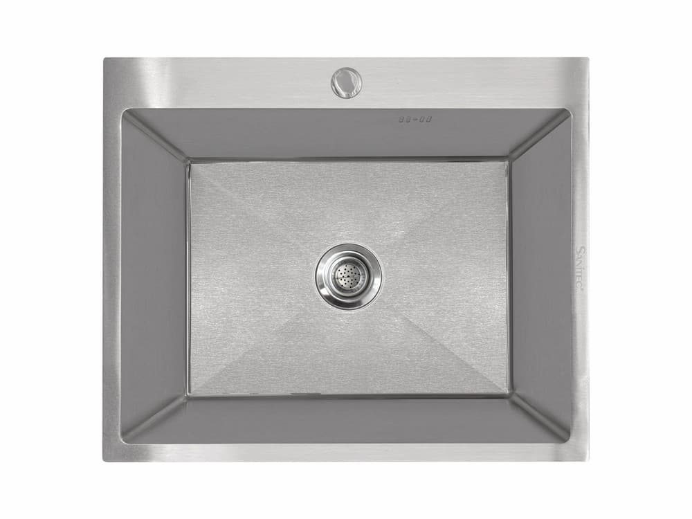 Νεροχύτης κουζίνας ανοξείδωτος Sanitec Vision 5050S Inox Σατινέ 50×50 (επικαθήμενος / υποκαθήμενος)