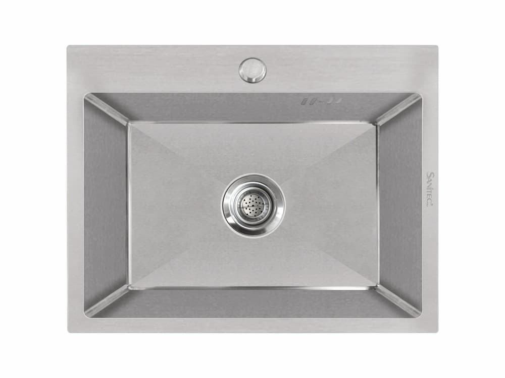 Νεροχύτης κουζίνας ανοξείδωτος Sanitec Vision 6050S Inox Σατινέ 60×50 (επικαθήμενος / υποκαθήμενος)