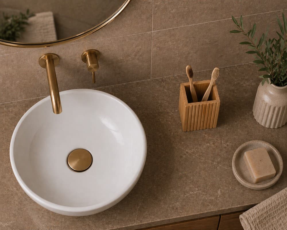 Ποτηροθήκη από Bamboo 8.8x6.6x12.4cm MRShome DF-0086000 - 3