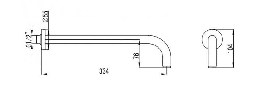 Κεφαλή Ντους Φ40cm με Βραχίονα Τοίχου Karag Praxis T253B-40 + AC00903-C Χρώμιο - 5