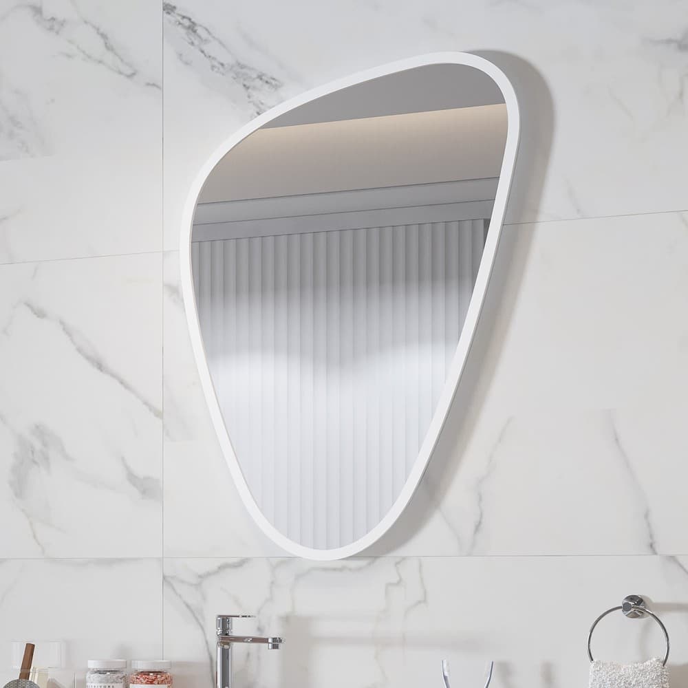 Καθρέπτης μπάνιου με Led Karag Elena ELENA-W Ματ Λευκό 4000K 65x100cm