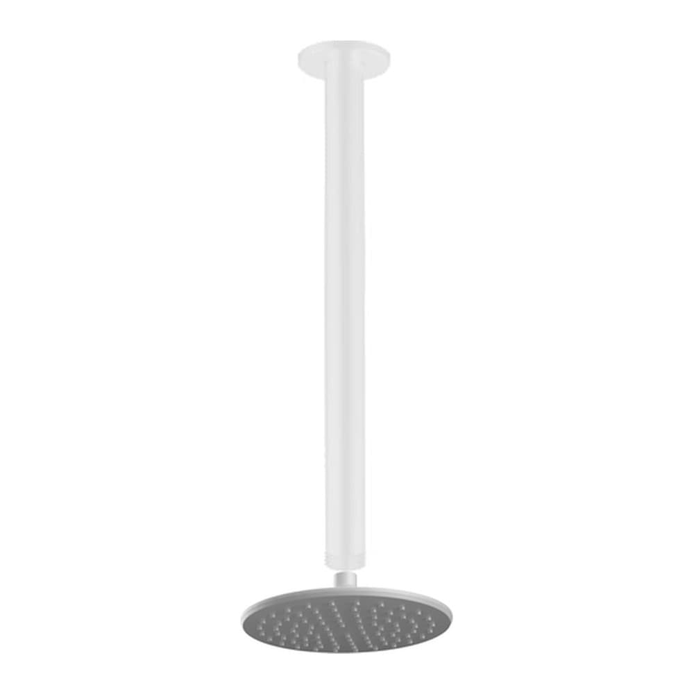Κεφαλή Ντους Φ20cm με Βραχίονα Οροφής 50cm Karag H13801-B + 9J-B Ματ Λευκό