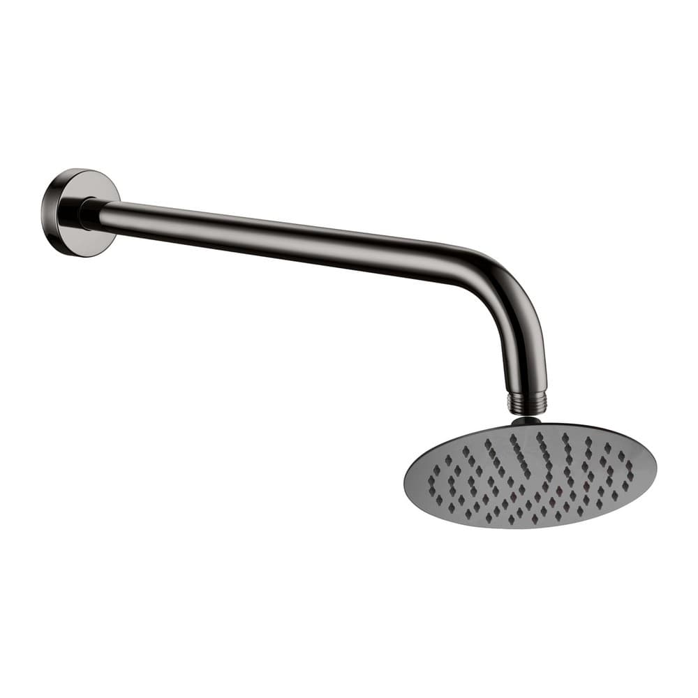 Κεφαλή Ντους Φ20cm με Βραχίονα Τοίχου Karag H13801-GM + AC00903-GM Gun Metal