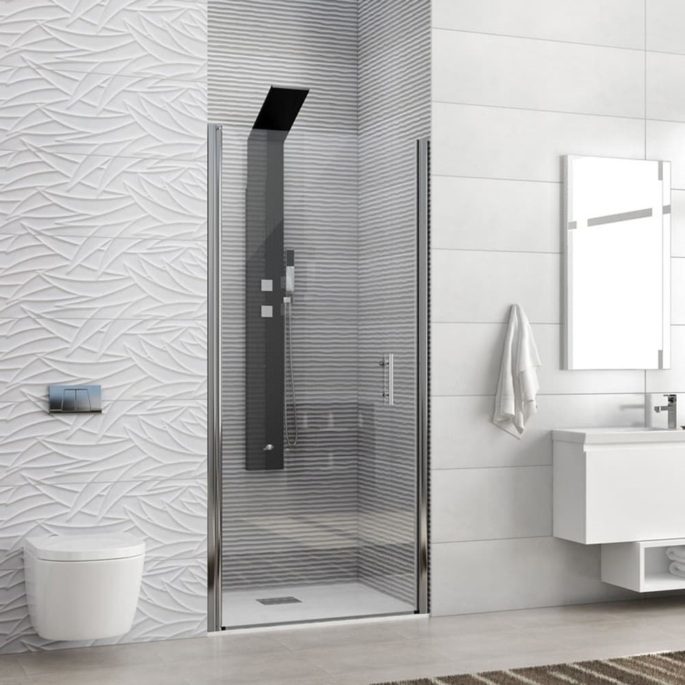 Καμπίνα Ντουζιέρας από τοίχο σε τοίχο Karag S 28 Alto Porta Χρώμιο Clear Glass Ύψος 200cm