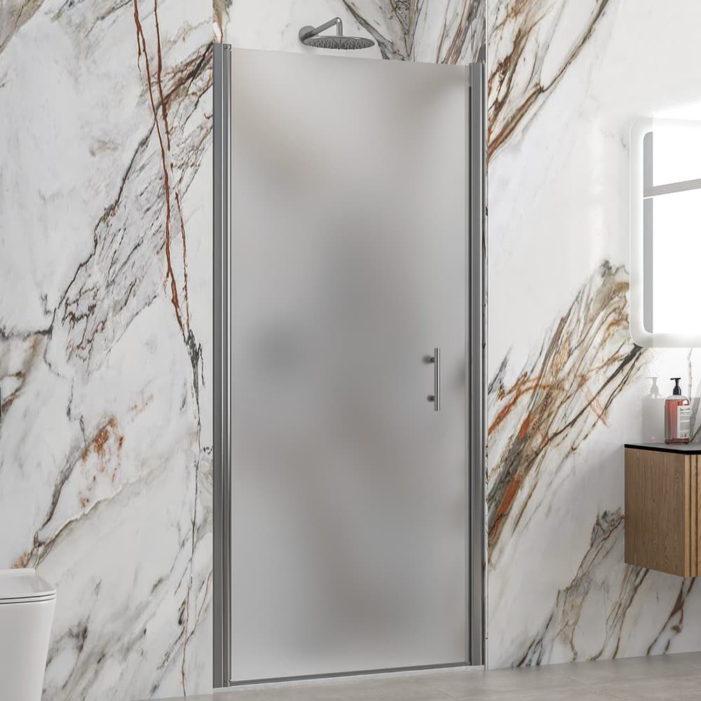 Καμπίνα Ντουζιέρας από τοίχο σε τοίχο Karag S 28 Alto Porta Χρώμιο Icy Glass Ύψος 200cm