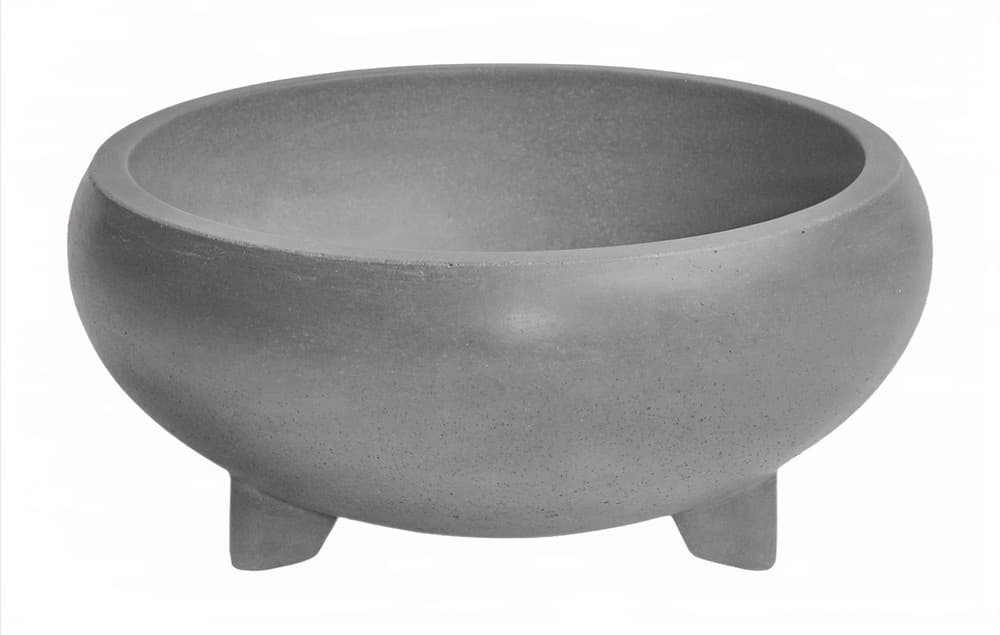 Νιπτήρας επιτραπέζιος Urbi et Orbi Bulbo Dark Grey Φ40×18cm