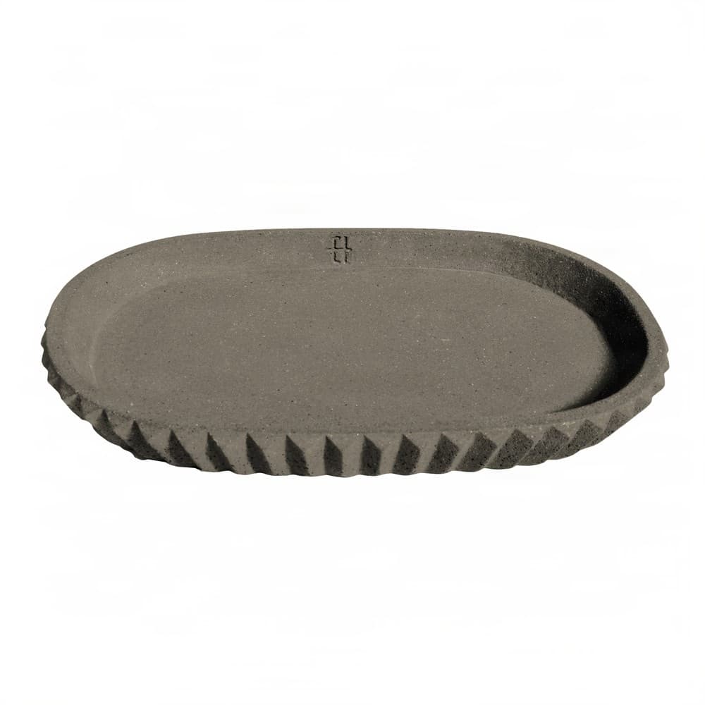 Πιατέλα Urbi et Orbi Siman Dish Big Sand Anthracite 40×26×3cm