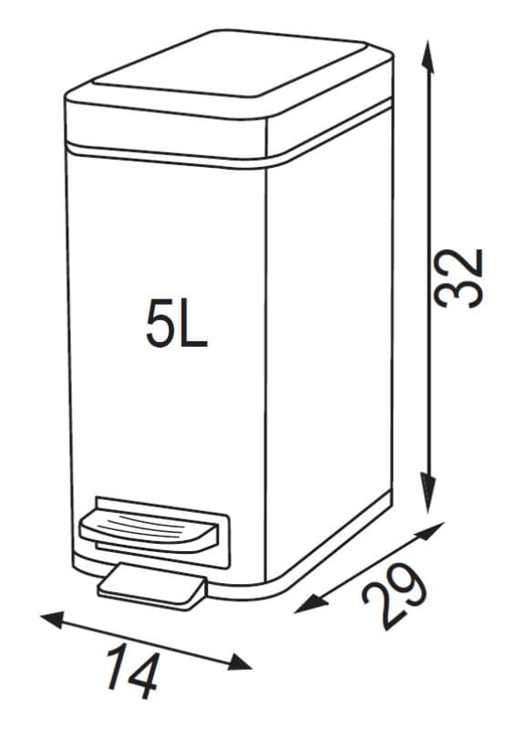 Χαρτοδοχείο Langberger 2875294-110 5lt Inox Σατινέ Φ14x29x32cm - 2