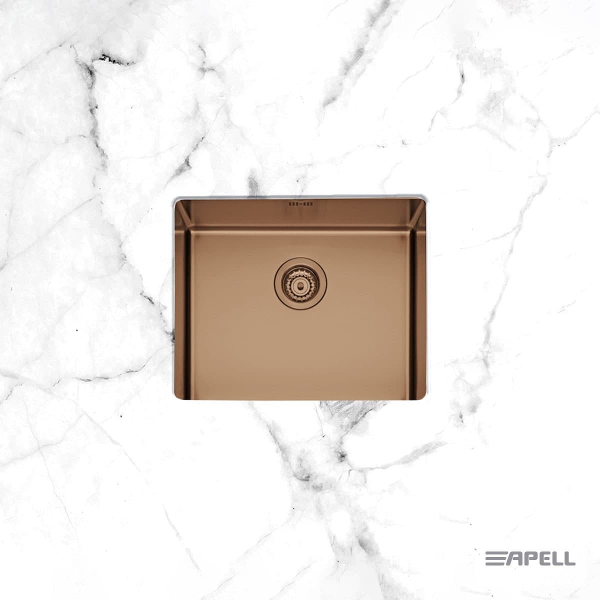 Νεροχύτης κουζίνας Apell Metamorfosis MEM54-222 PVD Χαλκός Copper 54x44 (υποκαθήμενος)