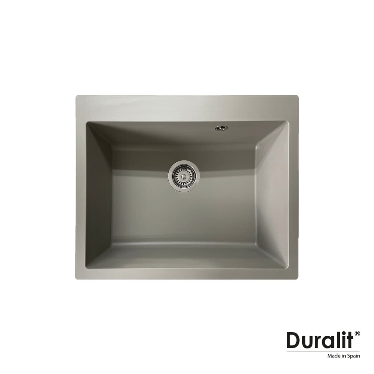 Νεροχύτης κουζίνας συνθετικός Duralit Kz060-450 Concrete 60×50 (ένθετος)