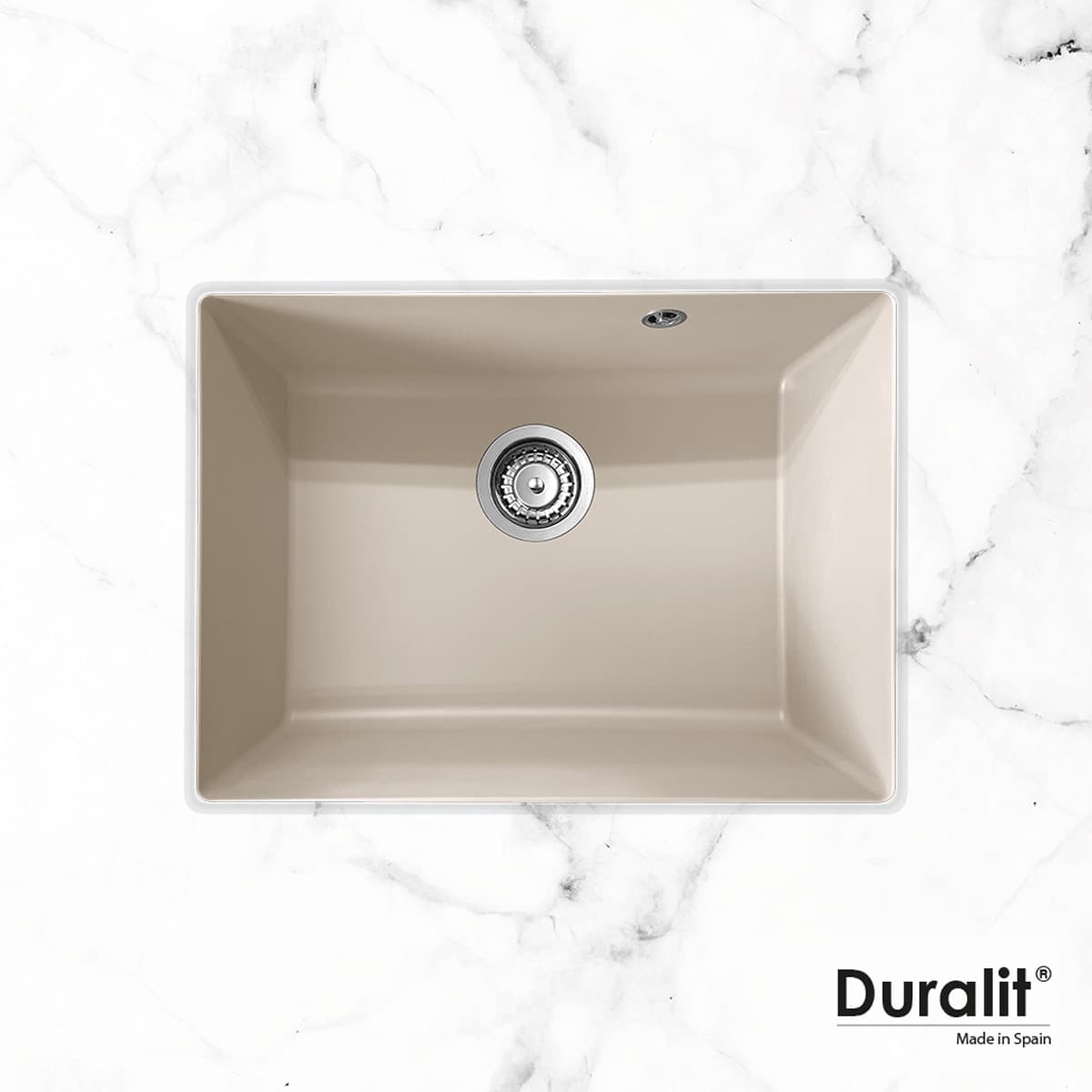 Νεροχύτης κουζίνας συνθετικός Duralit Kz060U-500 Biege 60×50 (υποκαθήμενος)