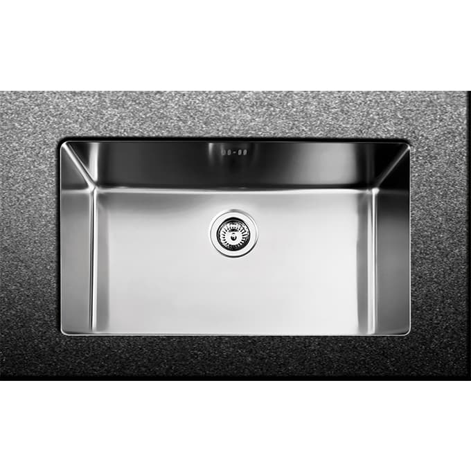 Νεροχύτης κουζίνας ανοξείδωτος Fortinox Squadro 28077-110 Inox Σατινέ λείο 75×44 (υποκαθήμενος)