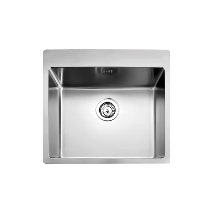 Νεροχύτης κουζίνας ανοξείδωτος Fortinox Squadro 29055-110 Inox Σατινέ λείο 55×50,5 (ένθετος)