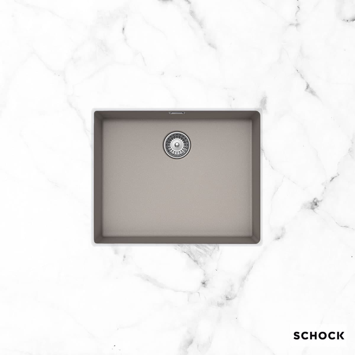Νεροχύτης κουζίνας Schock Cristalite Manhattan 30060U-1451 Concrete Beton 55,6x45,6 (ένθετος & υποκαθήμενος)