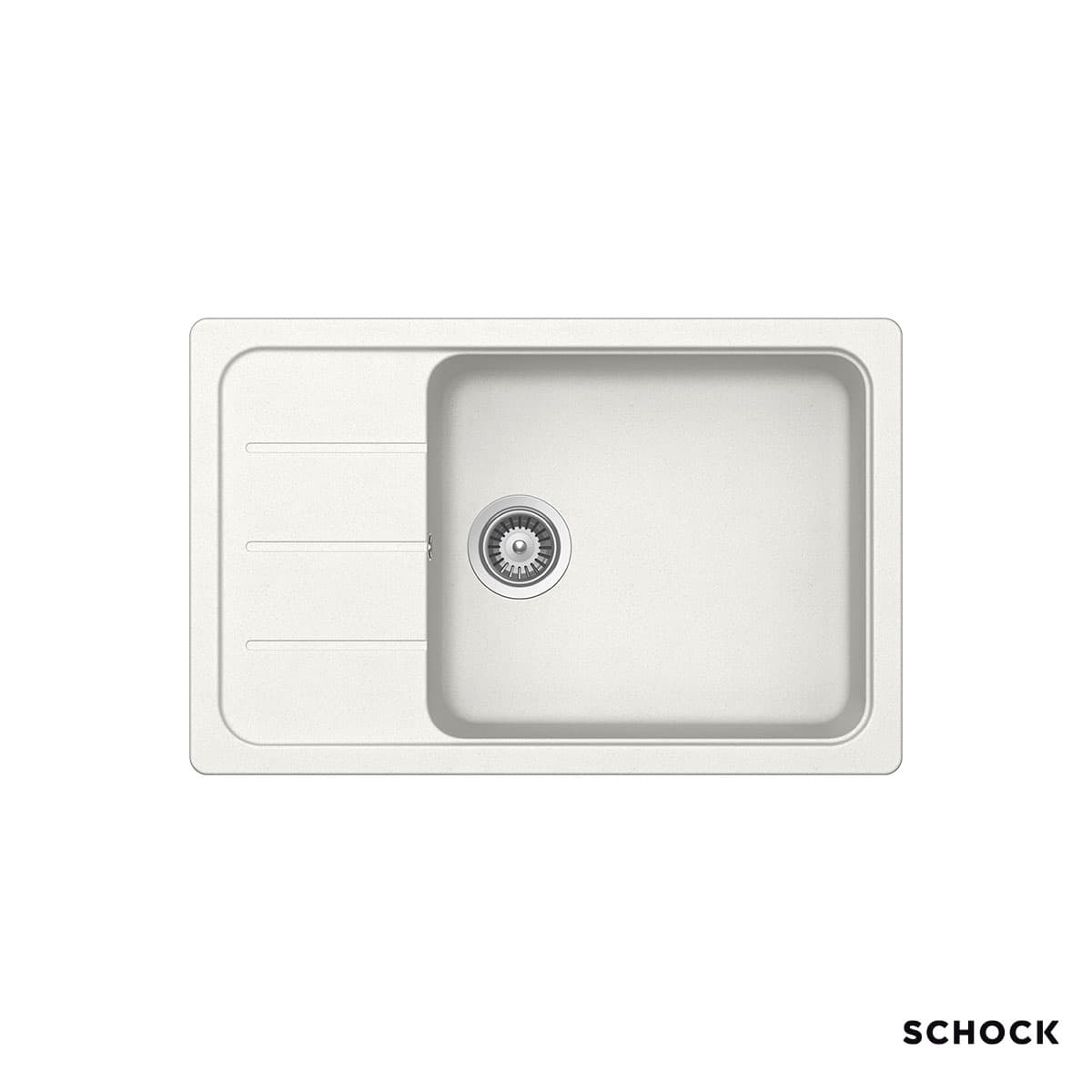 Νεροχύτης κουζίνας γρανιτένιος Schock Cristalite Element 31180-1301 Superwhite 78×50 (ένθετος)