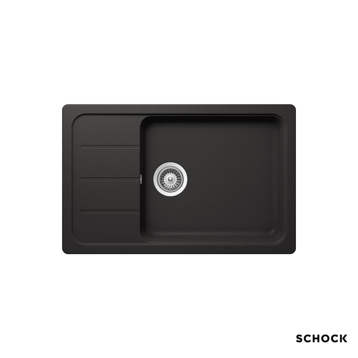 Νεροχύτης κουζίνας γρανιτένιος Schock Cristalite Element 31180-1401 Nero 78×50 (ένθετος)