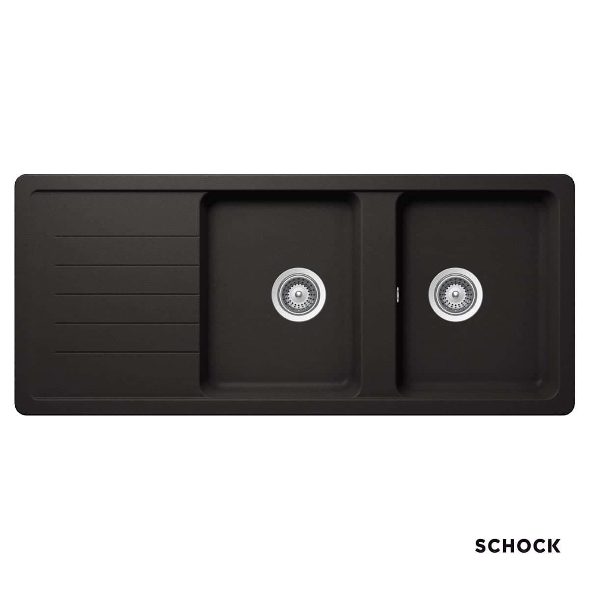 Νεροχύτης κουζίνας γρανιτένιος Schock Cristalite Element 31300-1401 Nero 116×50 (ένθετος)