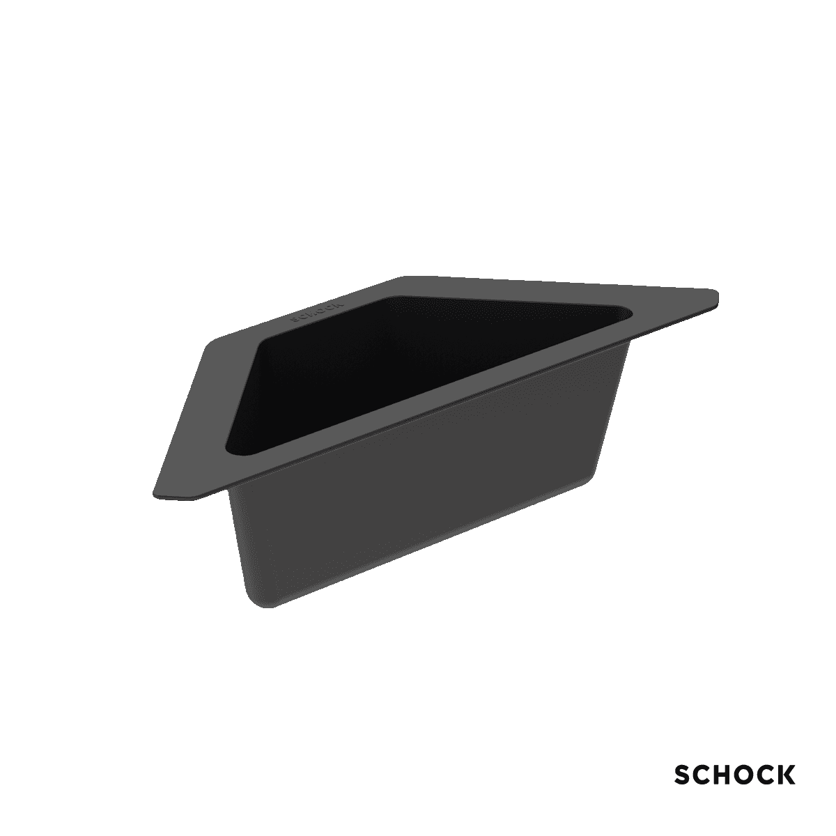 Μπωλ γωνιακό κρεμαστό ABS Schock 629733 36,7x13,5 Ανθρακί