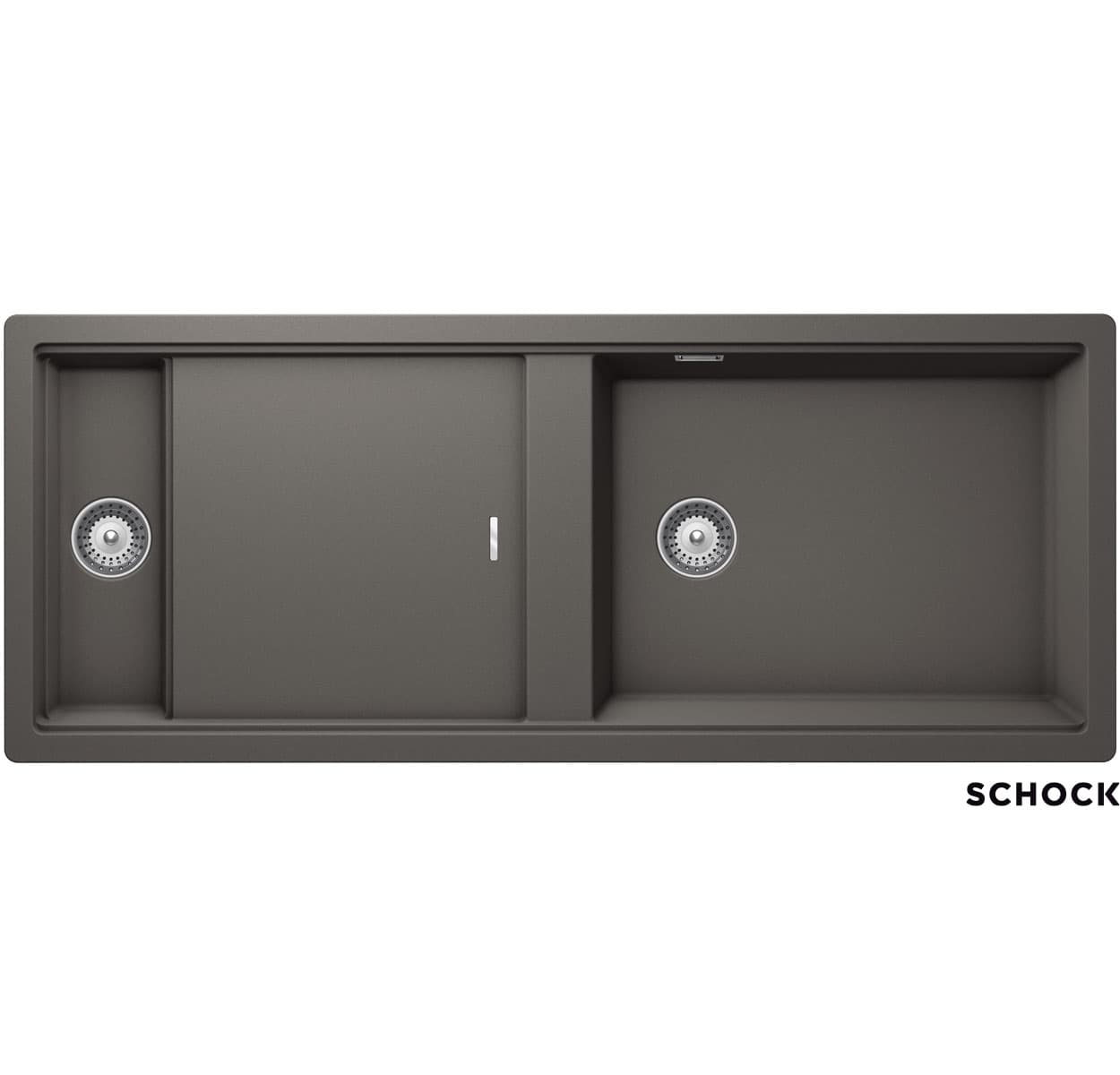 Νεροχύτης κουζίνας γρανιτένιος Schock Cristadur Prepstation 81500-1442 Silverstone 114×46 (ένθετος)