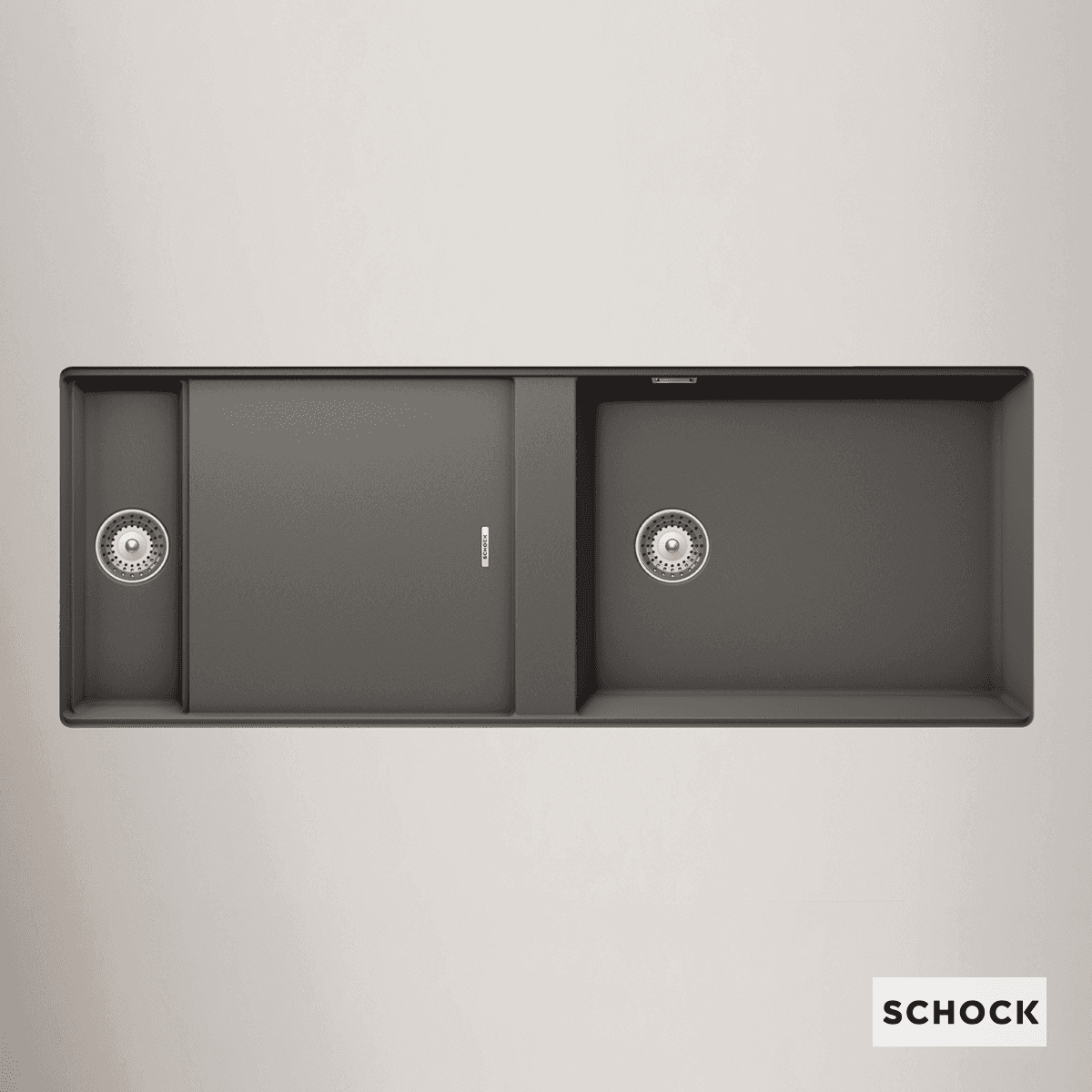 Νεροχύτης κουζίνας γρανιτένιος Schock Cristadur Prepstation 81500U-1442 Silverstone 114×46 (υποκαθήμενος)