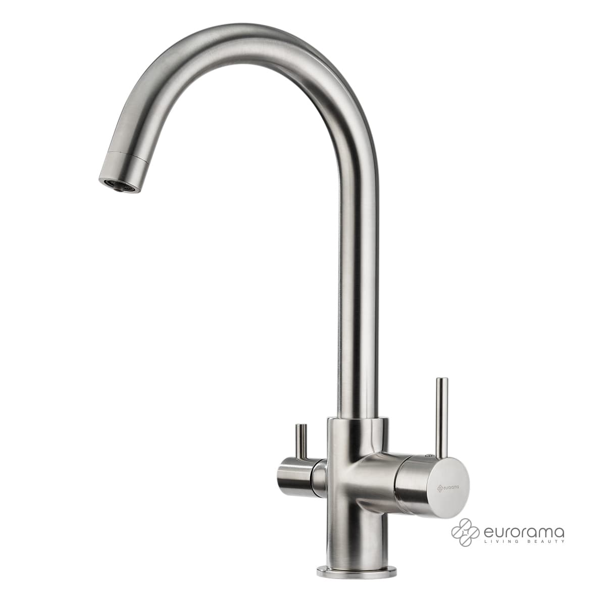 Μπαταρία κουζίνας Eurorama Filter-tap 13535F-110 Inox Σατινέ (για σύνδεση με φίλτρο πόσιμου νερού αντίστροφης όσμωσης) Υ37,5cm - 1