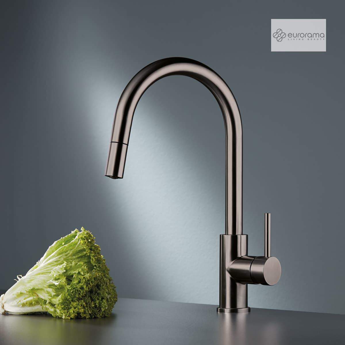 Μπαταρία κουζίνας Eurorama Inox 702600-411 Black Brushed PVD Υ40cm