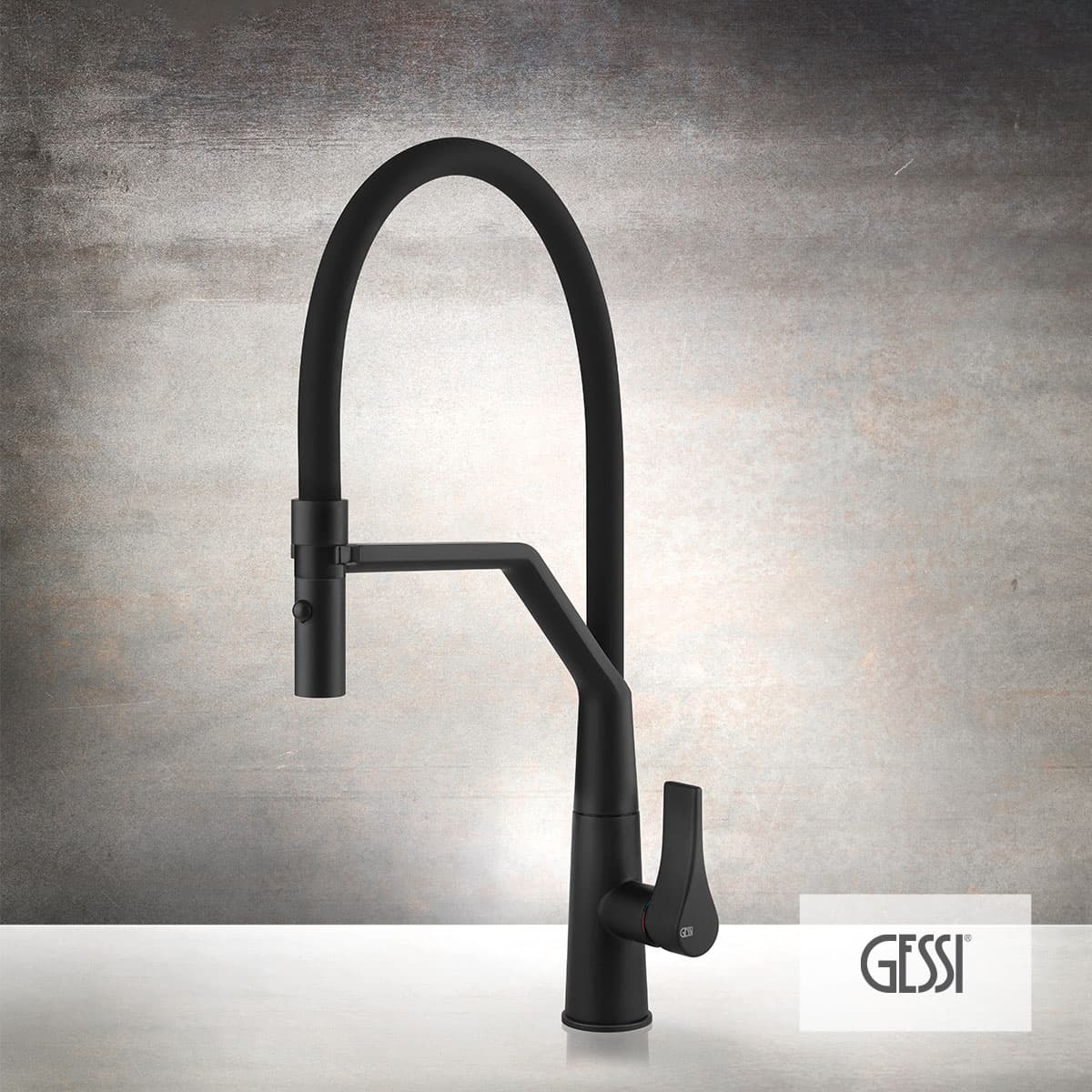Μπαταρία κουζίνας Gessi Proton 17191G-299 Matte Black Υ45,6cm
