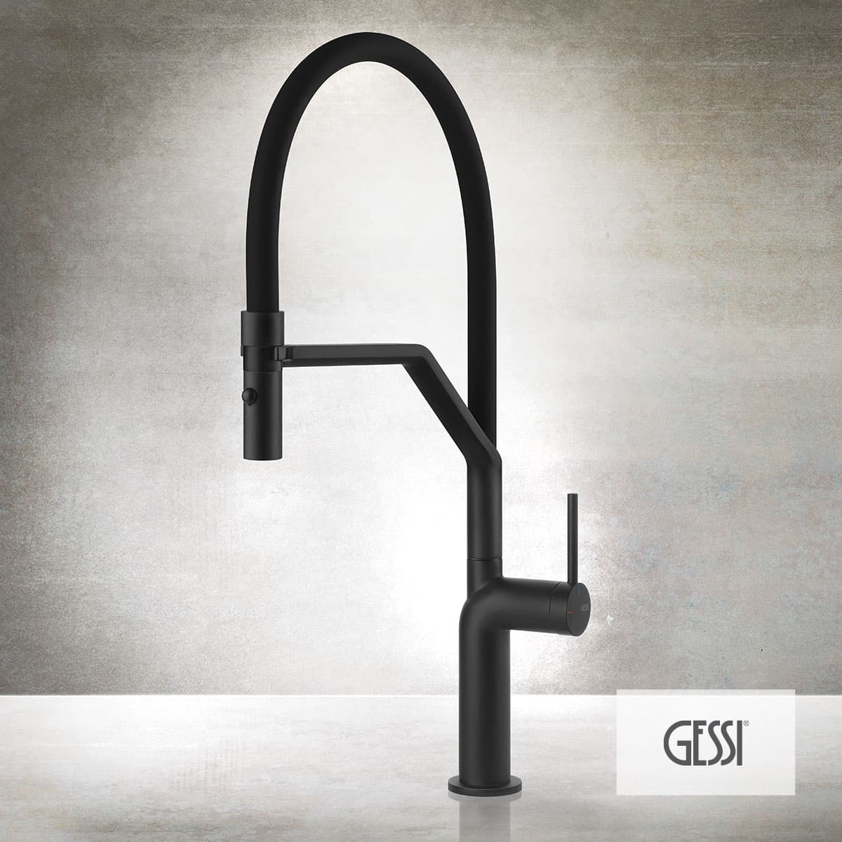 Μπαταρία κουζίνας Gessi Stelo 60315-299 Matte Black Υ49cm