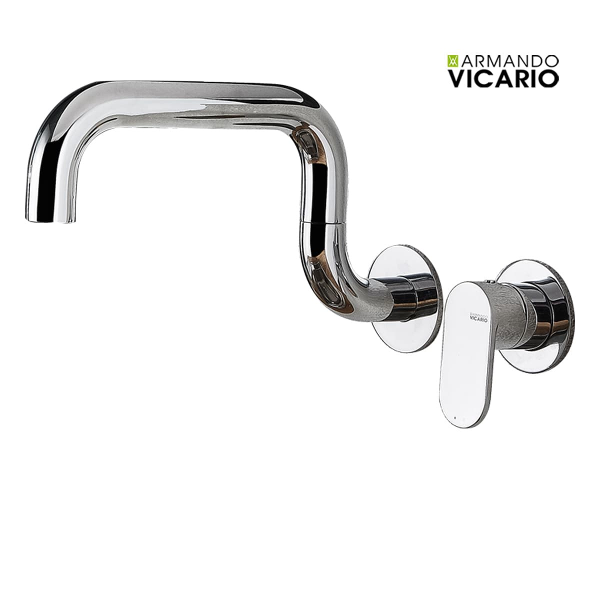 Μπαταρία κουζίνας εντοιχισμού Armando Vicario Laundry 400747-100 Χρώμιο (2 οπών) Υ19,1cm