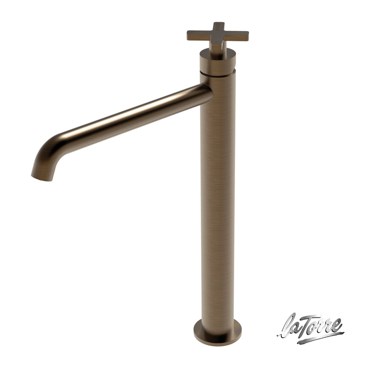 Μπαταρία Νιπτήρος Ψηλή La Torre Elle Cross 38016-221 Antique Brass