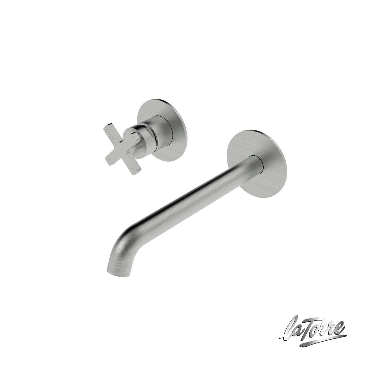 Μπαταρία Νιπτήρος Εντοιχισμού La Torre Elle Cross 38032-110 Inox Brushed