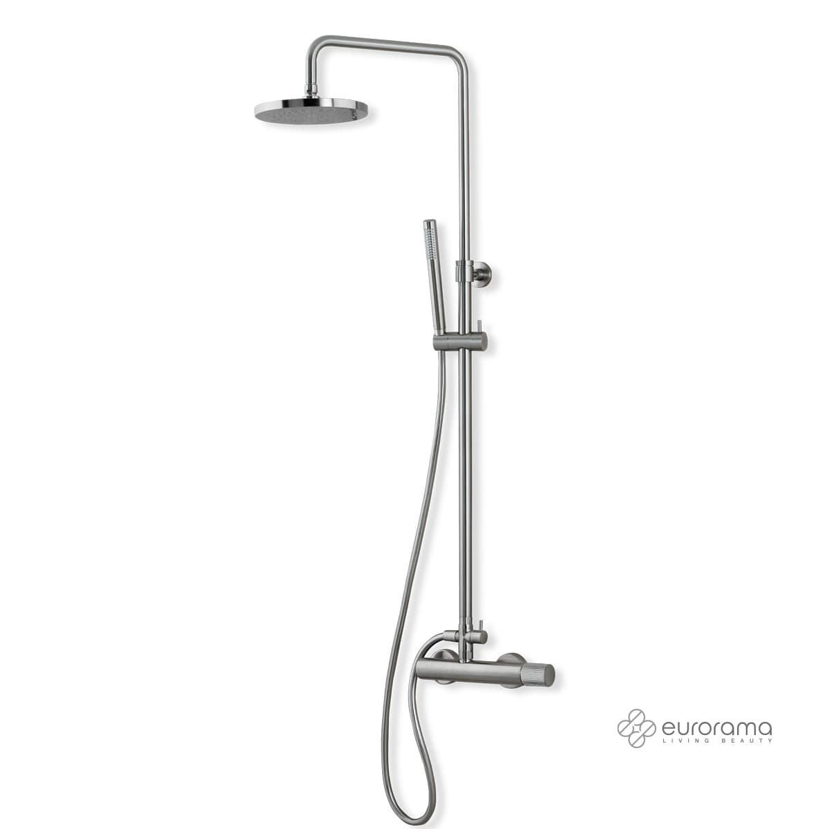 Κολώνα Ντους με Μπαταρία Eurorama Oso 178065-110 Inox Brushed