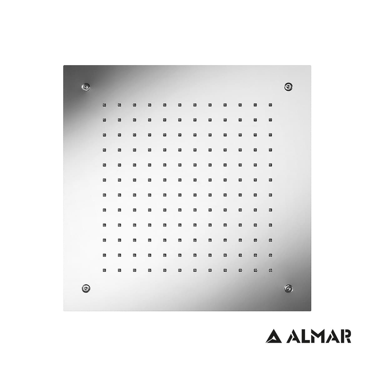 Κεφαλή Ντους Οροφής Εντοιχισμού Almar E044046-111 Square Temptation Inox Σατινέ 38x38cm