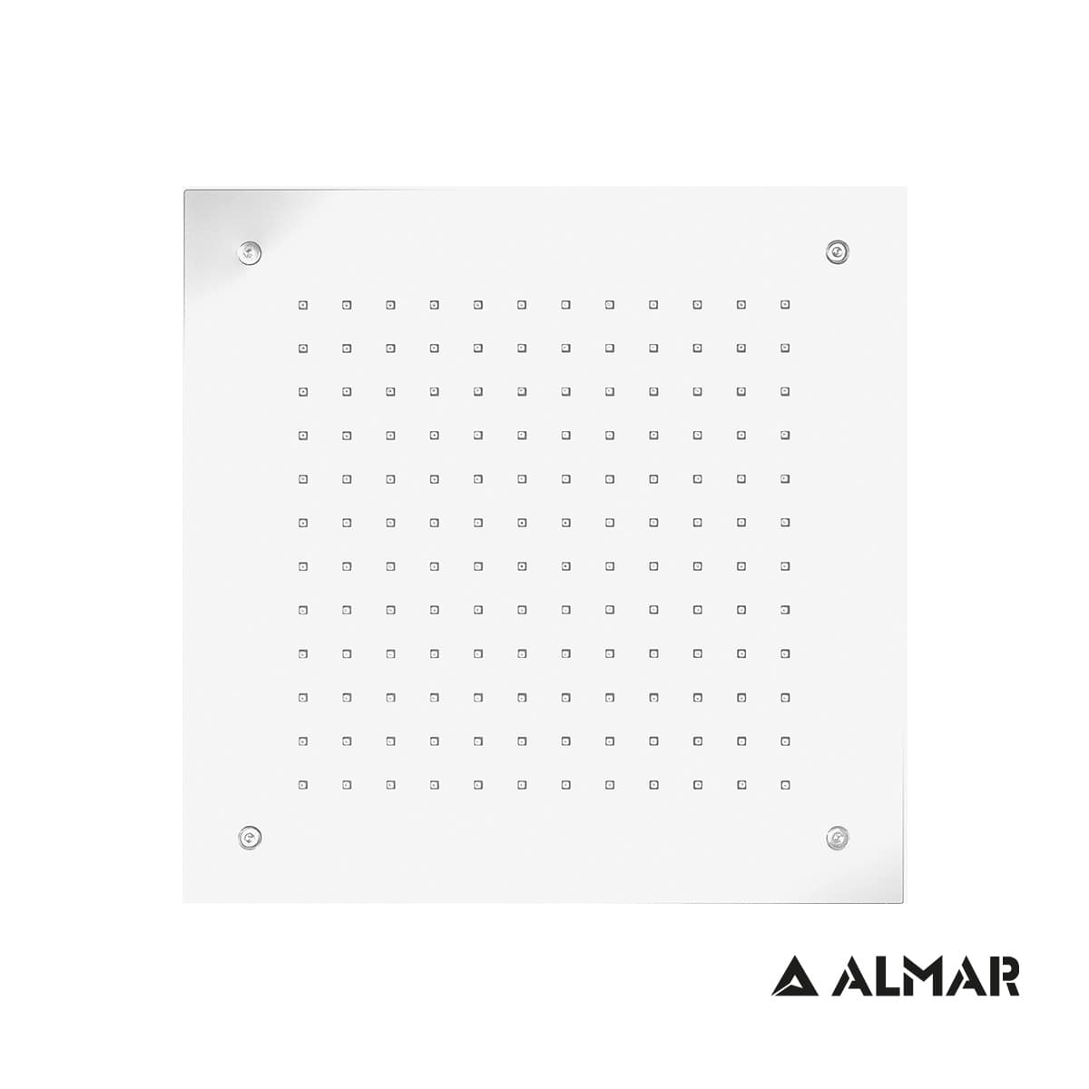 Κεφαλή Ντους Οροφής Εντοιχισμού Almar E044046-300 Square Temptation Ματ Λευκό 38x38cm