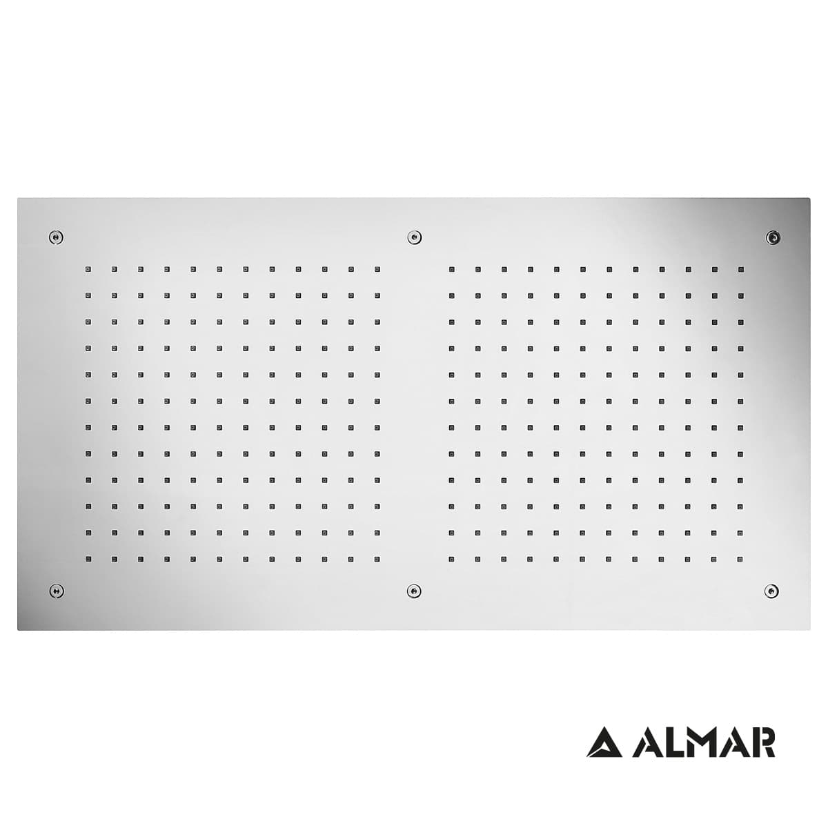Κεφαλή Ντους Οροφής Εντοιχισμού Almar E044088-100 Rectangular Temptation Χρώμιο 70x38cm