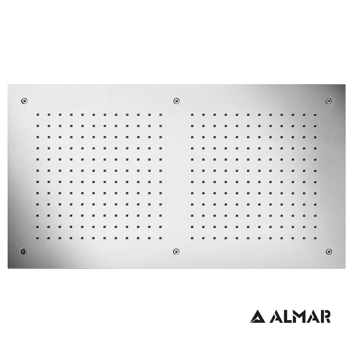 Κεφαλή Ντους Οροφής Εντοιχισμού Almar E044088-111 Rectangular Temptation Inox Σατινέ 70x38cm