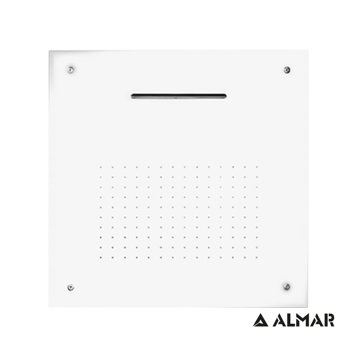 Κεφαλή Ντους Οροφής Εντοιχισμού Almar E044109-300 Square Temptation XL Ματ Λευκό 50x50cm