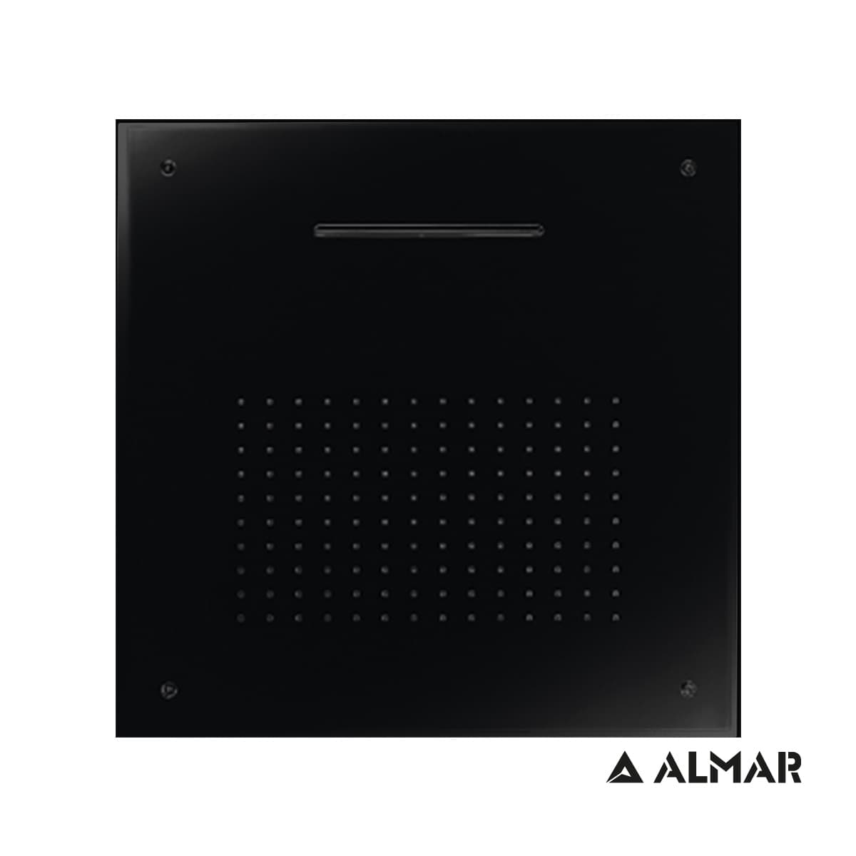Κεφαλή Ντους Οροφής Εντοιχισμού Almar E044109-400 Square Temptation XL Ματ Μαύρο 50x50cm