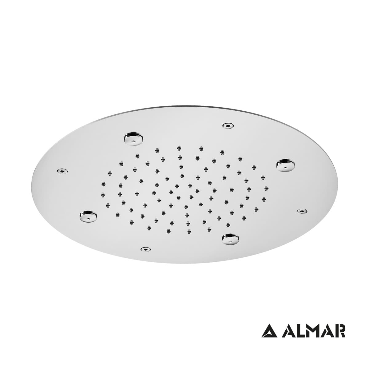 Κεφαλή Ντους Οροφής Εντοιχισμού Almar E044219-100 Round Mist Temptation Χρώμιο Φ38cm