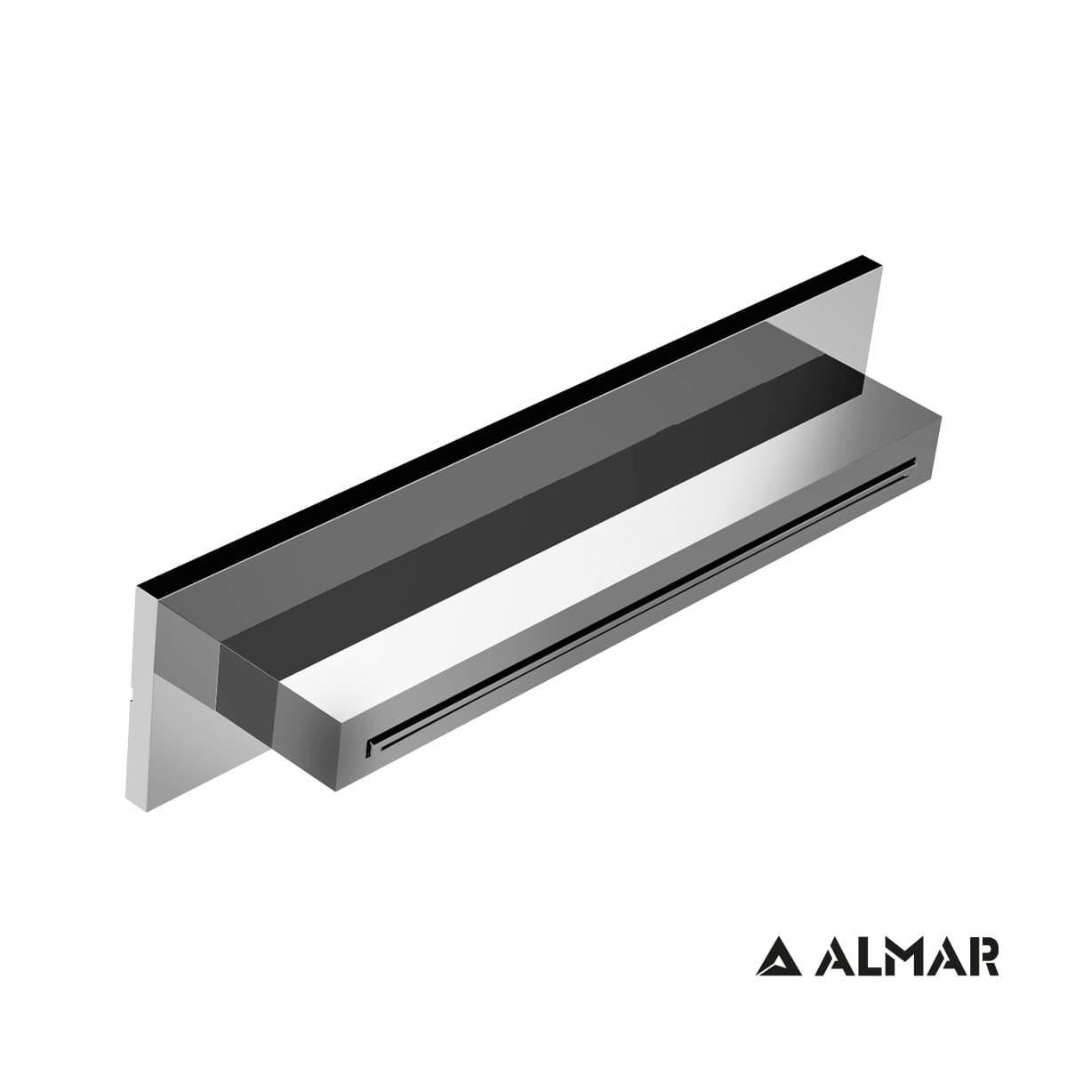 Καταρράκτης Ντους Επίτοιχος Almar E044273-111 Inox Σατινέ 29,2x8cm