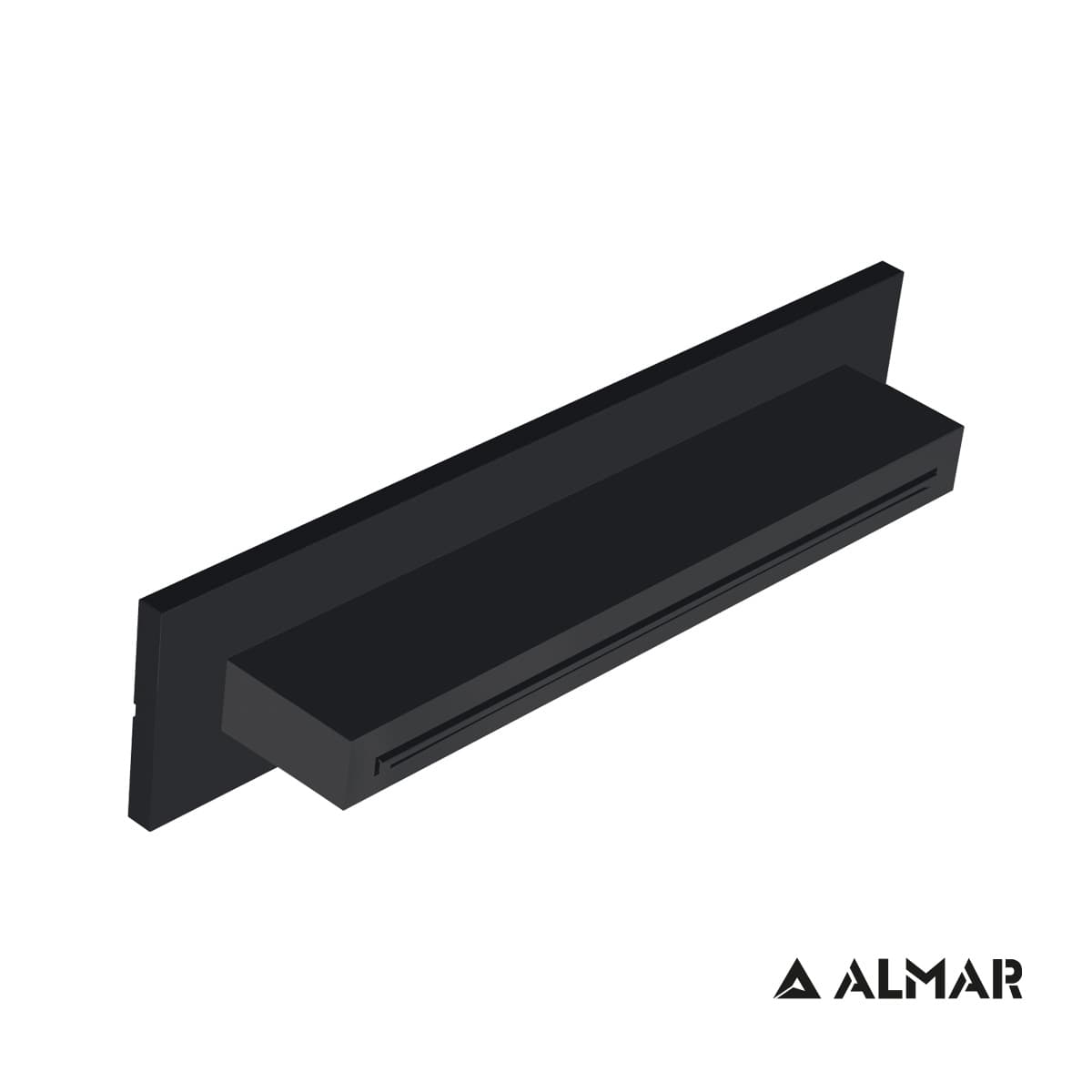 Καταρράκτης Ντους Επίτοιχος Almar E044273-400 Ματ Μαύρο 29,2x8cm